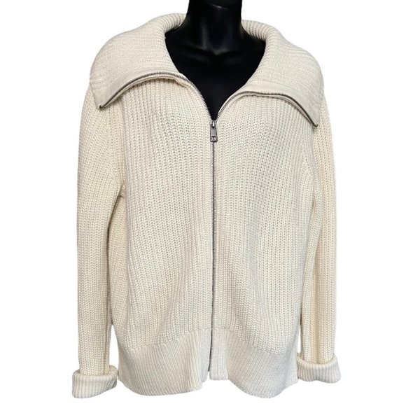 Banana Republic Cream Zip-Up Cardigan - Picture 4 of 10